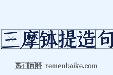 三摩钵提造句是什么意思的图片